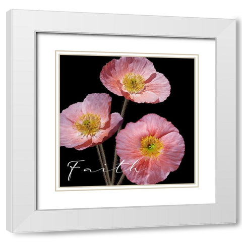 Faith Pink White Modern Wood Framed Art Print with Double Matting by Allen, Kimberly