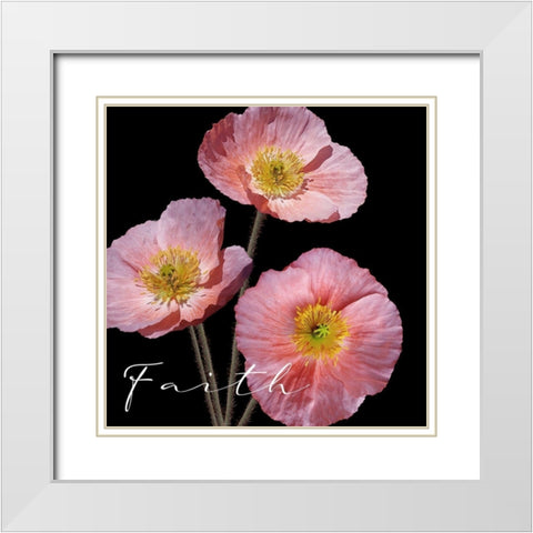 Faith Pink White Modern Wood Framed Art Print with Double Matting by Allen, Kimberly