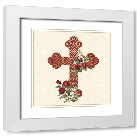 Pray 2 V2 White Modern Wood Framed Art Print with Double Matting by Allen, Kimberly