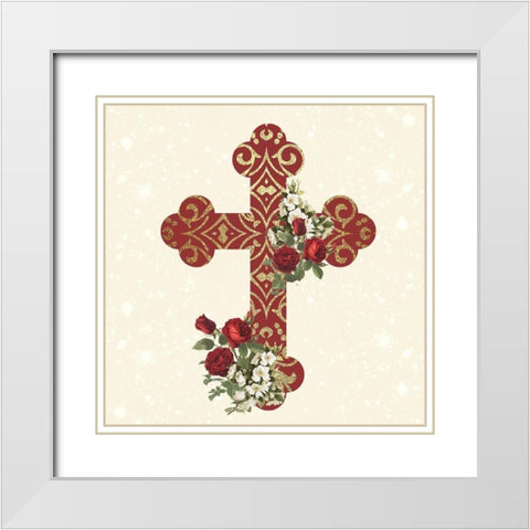 Pray 2 V2 White Modern Wood Framed Art Print with Double Matting by Allen, Kimberly