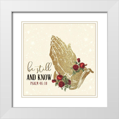 Pray 3 V2 White Modern Wood Framed Art Print with Double Matting by Allen, Kimberly