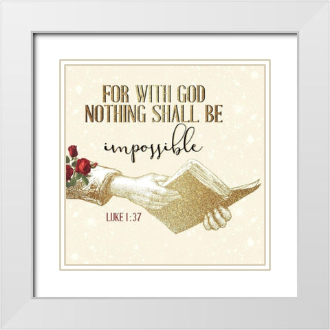 Pray 5 V2 White Modern Wood Framed Art Print with Double Matting by Allen, Kimberly