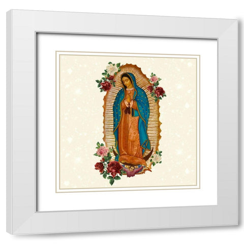 Pray 7 V2 White Modern Wood Framed Art Print with Double Matting by Allen, Kimberly