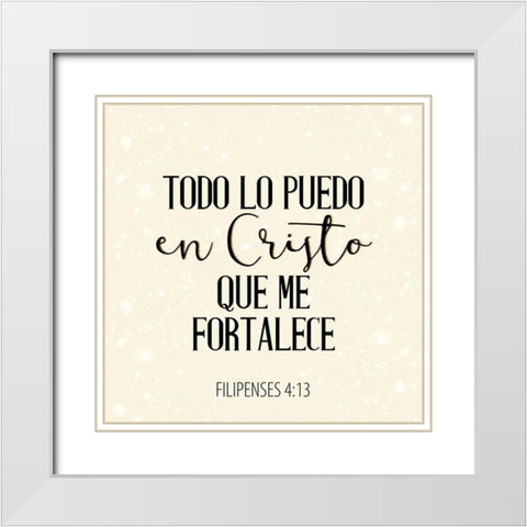 Todo Lo Puedo White Modern Wood Framed Art Print with Double Matting by Allen, Kimberly