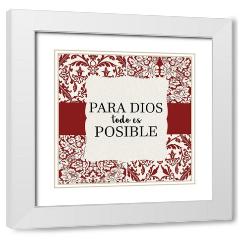 Dios Satisfara 2 White Modern Wood Framed Art Print with Double Matting by Allen, Kimberly