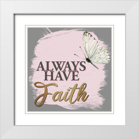 Wings 2 White Modern Wood Framed Art Print with Double Matting by Allen, Kimberly