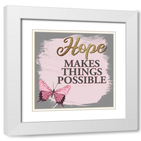 Wings 3 White Modern Wood Framed Art Print with Double Matting by Allen, Kimberly