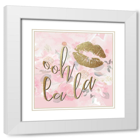 Paris Blooms 3 White Modern Wood Framed Art Print with Double Matting by Allen, Kimberly