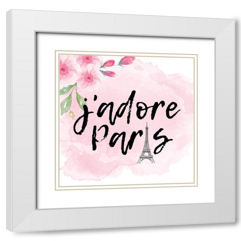 Paris Butterflies 2 White Modern Wood Framed Art Print with Double Matting by Allen, Kimberly