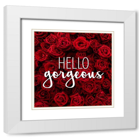 Roses 1 White Modern Wood Framed Art Print with Double Matting by Allen, Kimberly