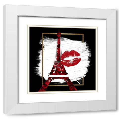 Roses 2 White Modern Wood Framed Art Print with Double Matting by Allen, Kimberly