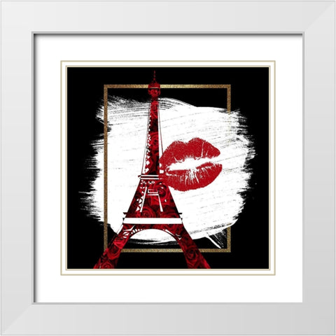 Roses 2 White Modern Wood Framed Art Print with Double Matting by Allen, Kimberly