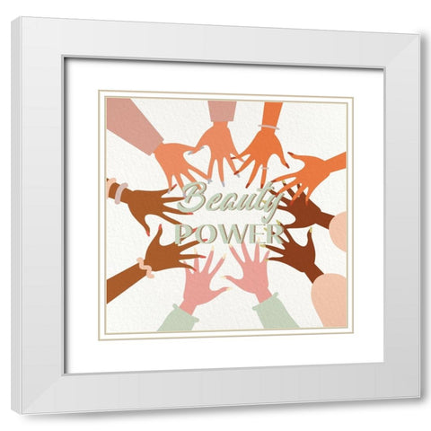 Wisdom Strength 2 White Modern Wood Framed Art Print with Double Matting by Allen, Kimberly