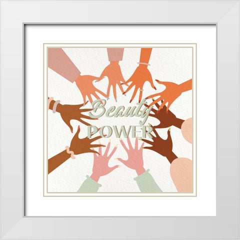 Wisdom Strength 2 White Modern Wood Framed Art Print with Double Matting by Allen, Kimberly