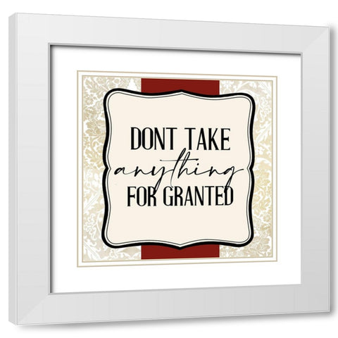 Dont Take 3 White Modern Wood Framed Art Print with Double Matting by Allen, Kimberly