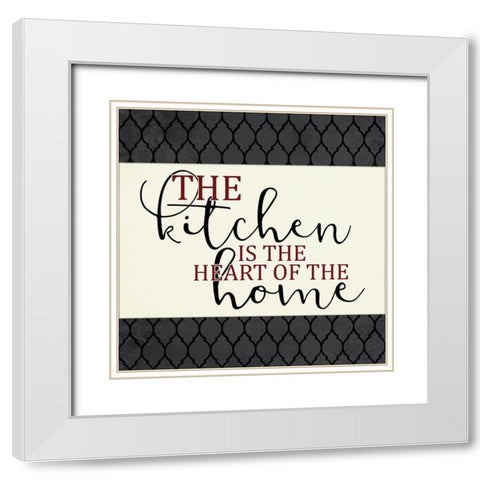 Happy Kitchen 2 White Modern Wood Framed Art Print with Double Matting by Allen, Kimberly