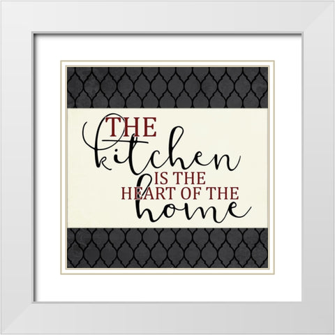 Happy Kitchen 2 White Modern Wood Framed Art Print with Double Matting by Allen, Kimberly
