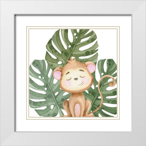 Goodnight Jungle 1 White Modern Wood Framed Art Print with Double Matting by Allen, Kimberly