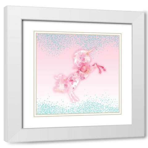 Never 1 White Modern Wood Framed Art Print with Double Matting by Allen, Kimberly