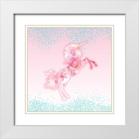 Never 1 White Modern Wood Framed Art Print with Double Matting by Allen, Kimberly