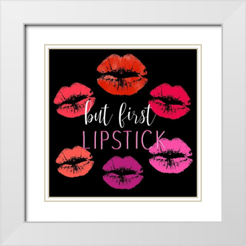 Lipstick 1 V2 White Modern Wood Framed Art Print with Double Matting by Allen, Kimberly