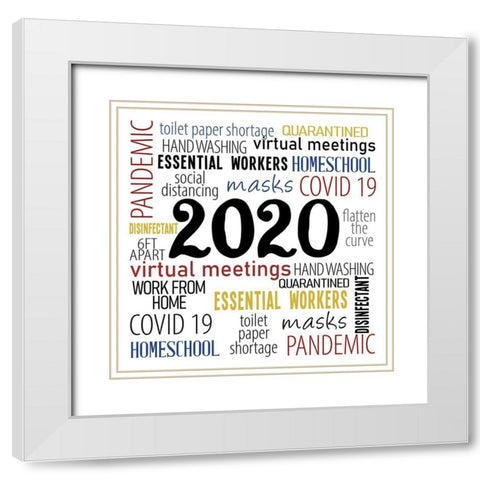2020 White Modern Wood Framed Art Print with Double Matting by Allen, Kimberly