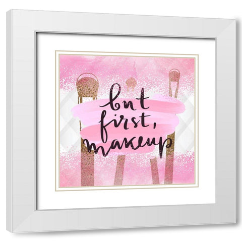 Brushes 2 White Modern Wood Framed Art Print with Double Matting by Allen, Kimberly