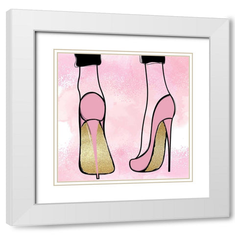 Elegance 2 White Modern Wood Framed Art Print with Double Matting by Allen, Kimberly