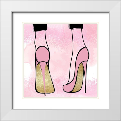 Elegance 2 White Modern Wood Framed Art Print with Double Matting by Allen, Kimberly