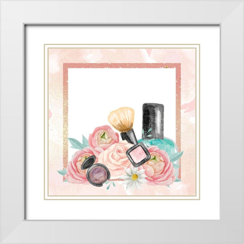 Hello 1 White Modern Wood Framed Art Print with Double Matting by Allen, Kimberly