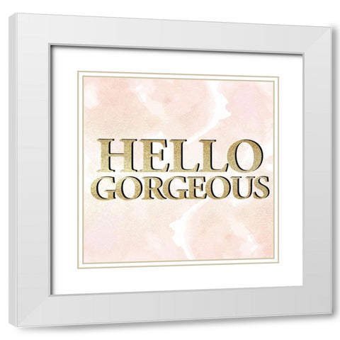Hello 2 White Modern Wood Framed Art Print with Double Matting by Allen, Kimberly