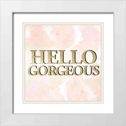 Hello 2 White Modern Wood Framed Art Print with Double Matting by Allen, Kimberly