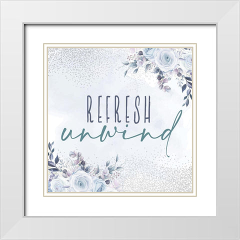 Wash Soak Relax 3 White Modern Wood Framed Art Print with Double Matting by Allen, Kimberly