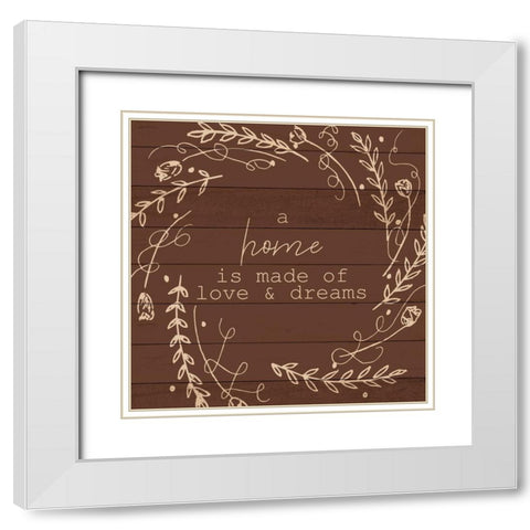 A Home White Modern Wood Framed Art Print with Double Matting by Allen, Kimberly