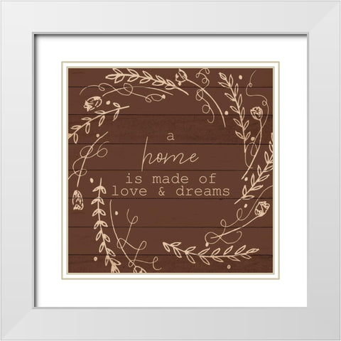 A Home White Modern Wood Framed Art Print with Double Matting by Allen, Kimberly