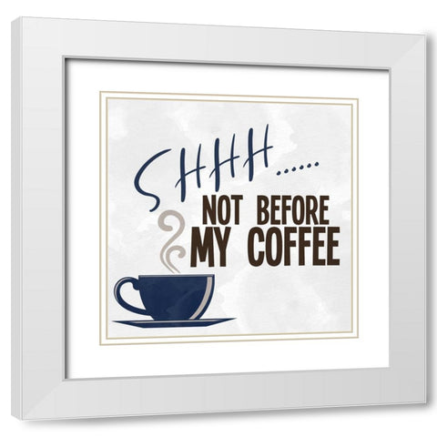 Shhh White Modern Wood Framed Art Print with Double Matting by Allen, Kimberly