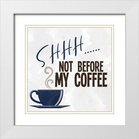 Shhh White Modern Wood Framed Art Print with Double Matting by Allen, Kimberly