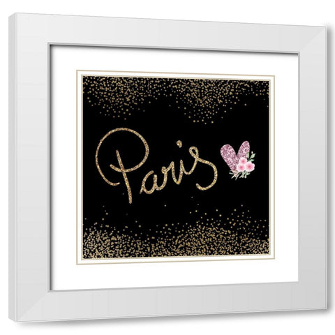 Paris 2 White Modern Wood Framed Art Print with Double Matting by Allen, Kimberly