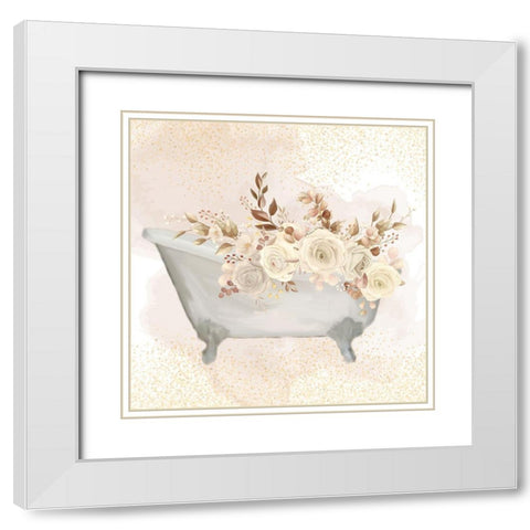 Wash Soak Relax 2 Fall White Modern Wood Framed Art Print with Double Matting by Allen, Kimberly