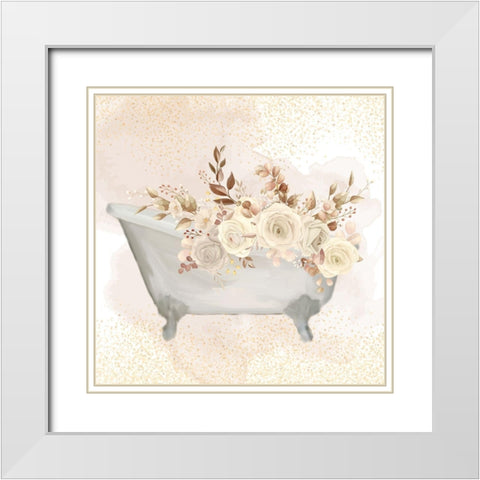 Wash Soak Relax 2 Fall White Modern Wood Framed Art Print with Double Matting by Allen, Kimberly