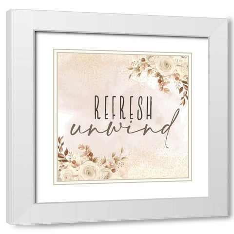 Wash Soak Relax 3 Fall White Modern Wood Framed Art Print with Double Matting by Allen, Kimberly