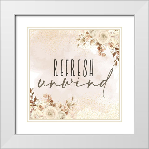Wash Soak Relax 3 Fall White Modern Wood Framed Art Print with Double Matting by Allen, Kimberly