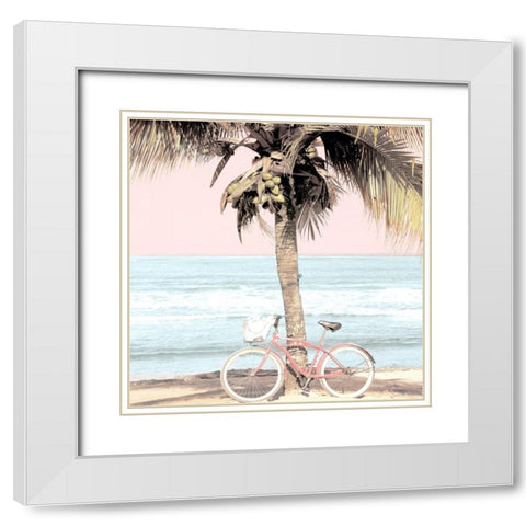 Peaceful Beach Ride White Modern Wood Framed Art Print with Double Matting by Allen, Kimberly