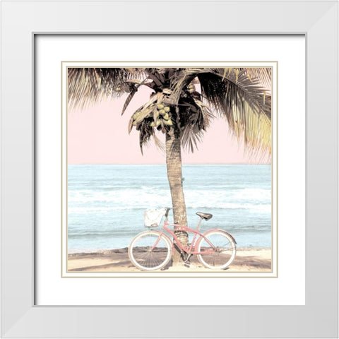 Peaceful Beach Ride White Modern Wood Framed Art Print with Double Matting by Allen, Kimberly