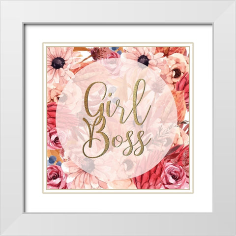 Girl Boss Fall 3 White Modern Wood Framed Art Print with Double Matting by Allen, Kimberly