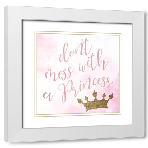Princess Crown 2 White Modern Wood Framed Art Print with Double Matting by Allen, Kimberly