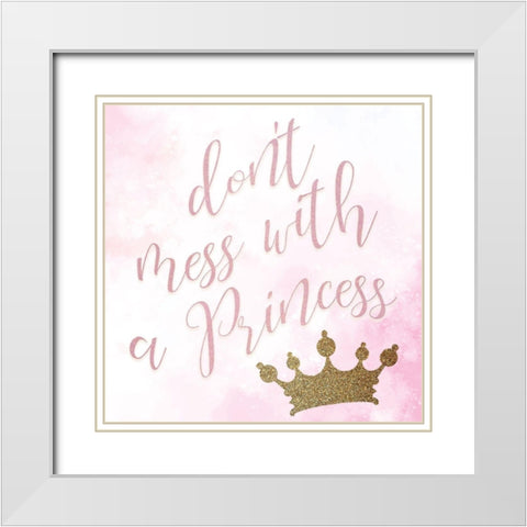Princess Crown 2 White Modern Wood Framed Art Print with Double Matting by Allen, Kimberly