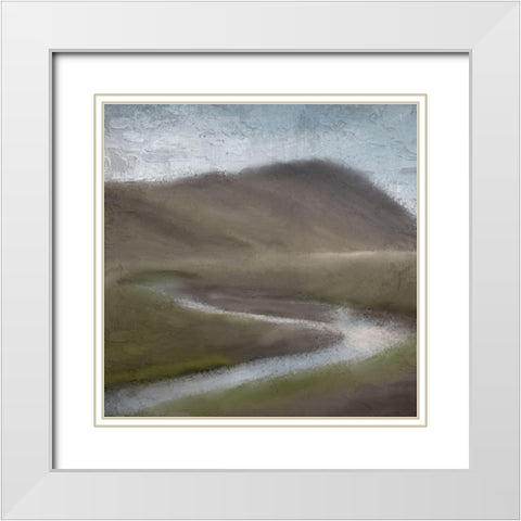 Mountain Stream White Modern Wood Framed Art Print with Double Matting by Allen, Kimberly