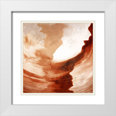 Strokes White Modern Wood Framed Art Print with Double Matting by Allen, Kimberly