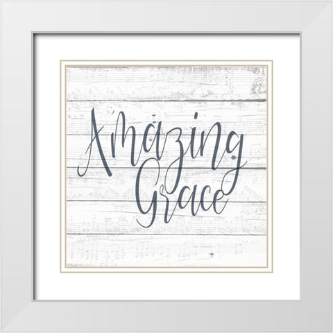 Amazing Grace Wood. White Modern Wood Framed Art Print with Double Matting by Allen, Kimberly